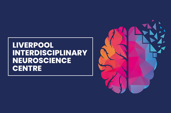 illustration of brain with text Liverpool Interdisciplinary Neuroscience Centre