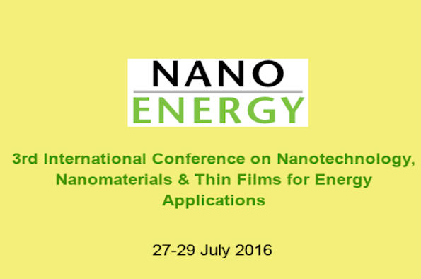 NANOENERGY 27-29 July 2016